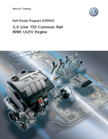 VW - SSP 826803 2.0 Liter TDI Common Rail BIN5 ULEV Engine 